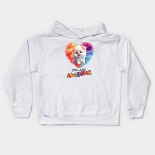 Fluffy: "You are awsome" collorful, cute, furry animals Kids Hoodie